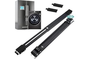 MAJHULLA 360° Universal Extendable Furniture Appliances Rollers, Strong Mover Tools with 24 Roller & Brake Equipment for Heavy Washing Dryer Refrigerator with Swivel Mobile Wheels Base Stand Hold Up to 700 Lb