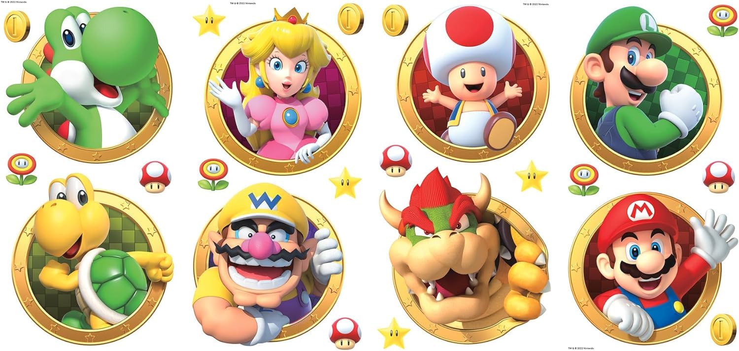 RoomMates Super Mario and Other repositionable Characters Stickers