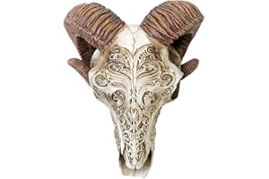 ALCHEMY DECOR Alchemy Gothic Scrimshaw Ram Skull