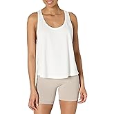 Amazon Essentials Women's Active Soft Cotton Racerback Relaxed Fit Lightweight Yoga Workout Tank with Drop Armholes
