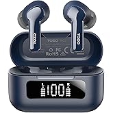 TOZO Hybrid Active Noise Cancelling Wireless Earbuds with 6 Mics AI Clear Call Ear Buds 68H Playtime with LED Display 32 Preset EQs via APP Bluetooth 5.3 IPX8 Waterproof in Ear Headphones