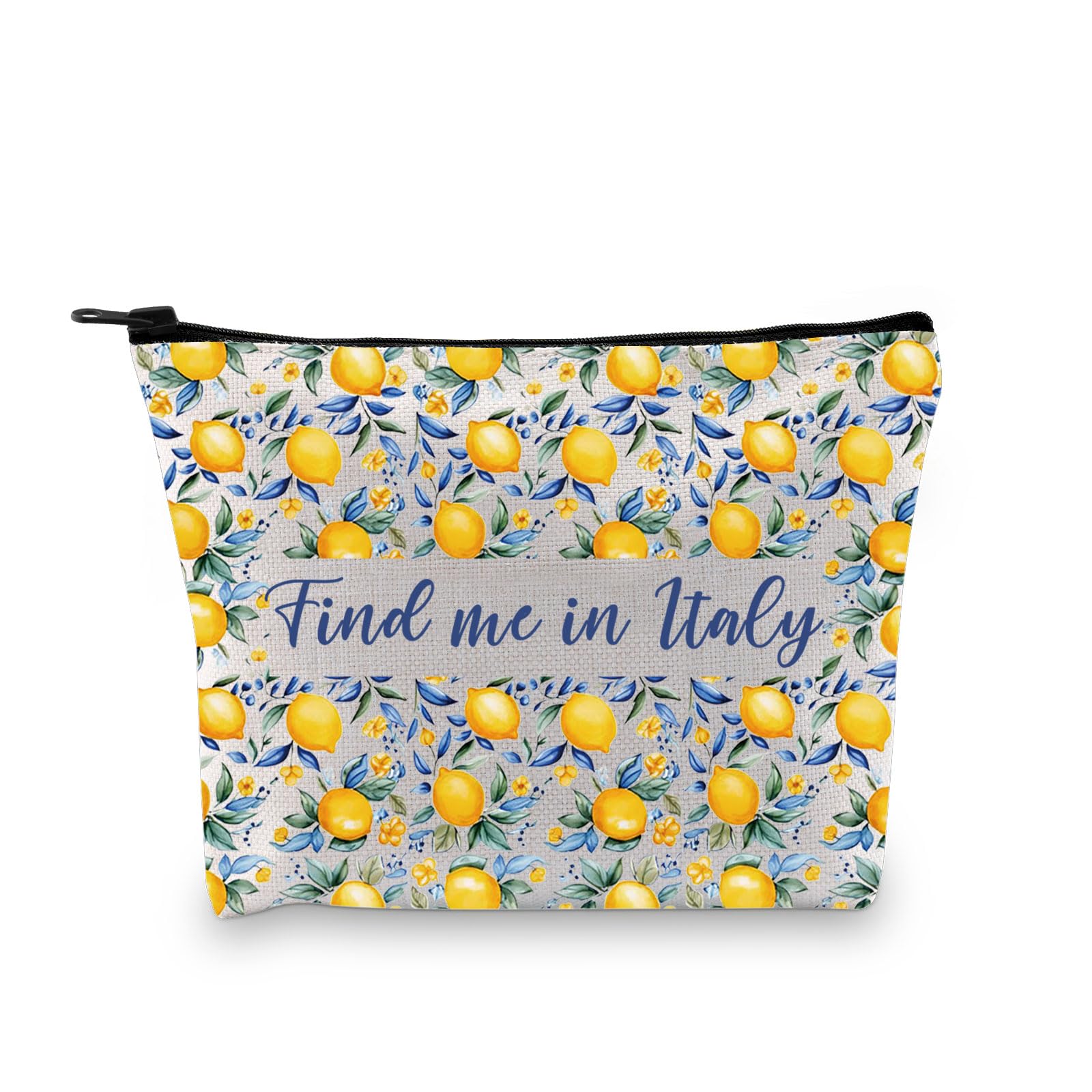 Italian Lemon Makeup Bag Italy Lemon Themed Gift Amalfi Coast Gift Positano Lemon Bag Souvenir Gift Bag Find me in Italy (Find me in Italy 3uk)