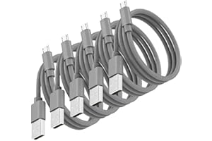 5 Pack USB A to Micro USB Cable 3.3FT, 480Mbps USB Charging Cord Compatible with Samsung LG Sony Moto Nokia Old Android Cellp