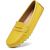 BEAUSEEN Women's Genuine Leather Penny Loafers Classic Driving Moccasins Casual Slip On Comfort Women Loafer Shoes