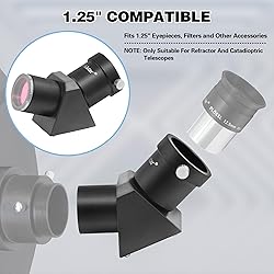 Alstar 1.25" 45-Degree Diagonal Prism Optical Prism