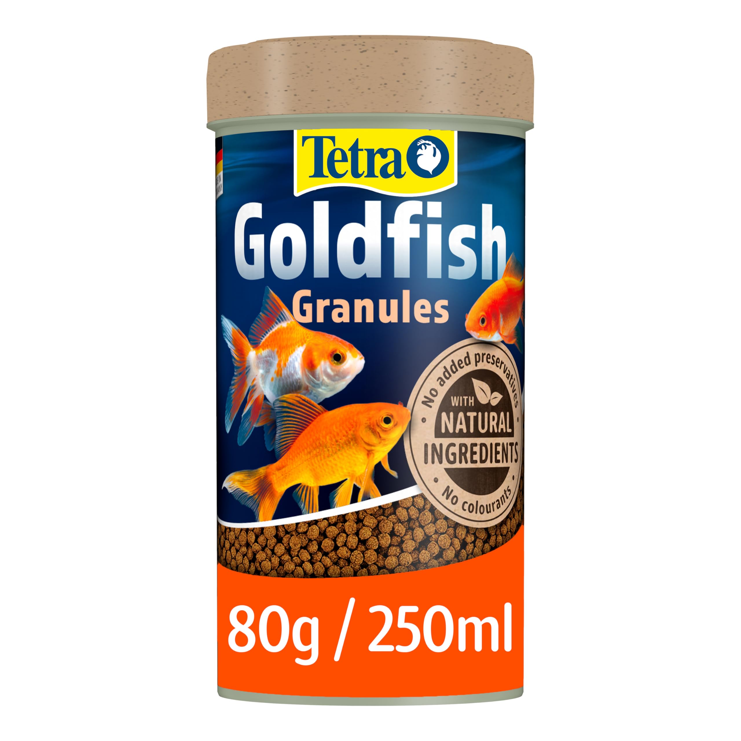 Tetra Goldfish Fish Food Granules, Complete Fish Food for All Smaller Goldfish, 80 g