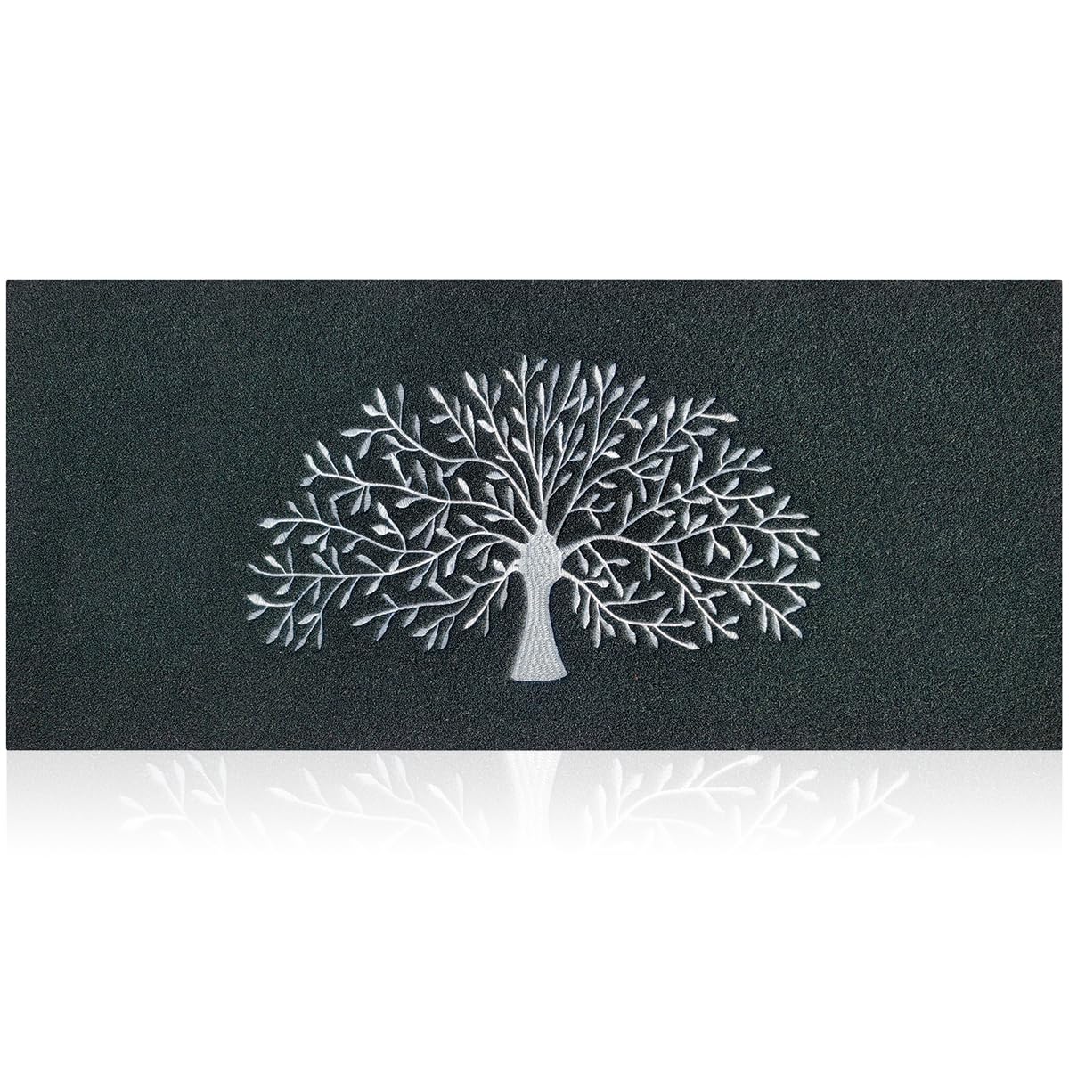 AOAOPQ Large Doormat Indoor Door Mat 45x120 cm Front Door Tree of Life Mat Washable Dirt Trapper Non Slip Absorbent Inside Entrance Rug Floor Mat for Entryway Patio Outdoor Black