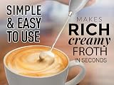 Zulay Kitchen Milk Frother Cordless Mini Hand Mixer Silver view 8