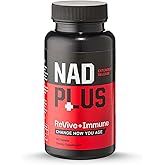 Revive + Immune | NAD+ Supplement with Vitamin C for Men & Women | RiaGev®-SR Formula with Immune Protection | Energy, Anti Aging Support with Antioxidant | Vegan, Non-GMO, Gluten-Free (90 Tablets)