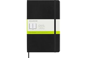 Moleskine Classic Notebook, Soft Cover, Large (5" x 8.25") Plain/Blank, Black, 192 pages