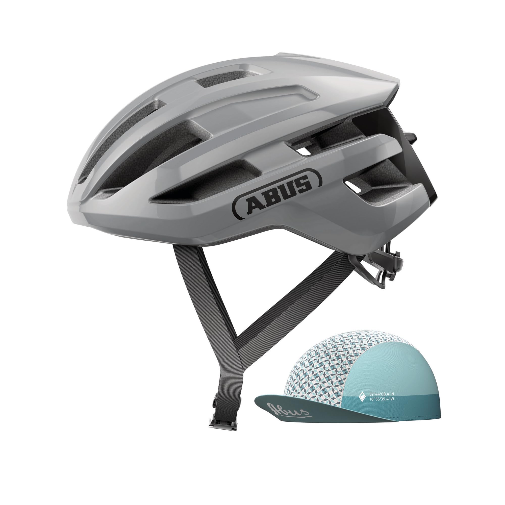 ABUS PowerDome ACE road bike helmet - with Race Cap - lightweight bike helmet with clever ventilation system - Made in Italy - for men and women