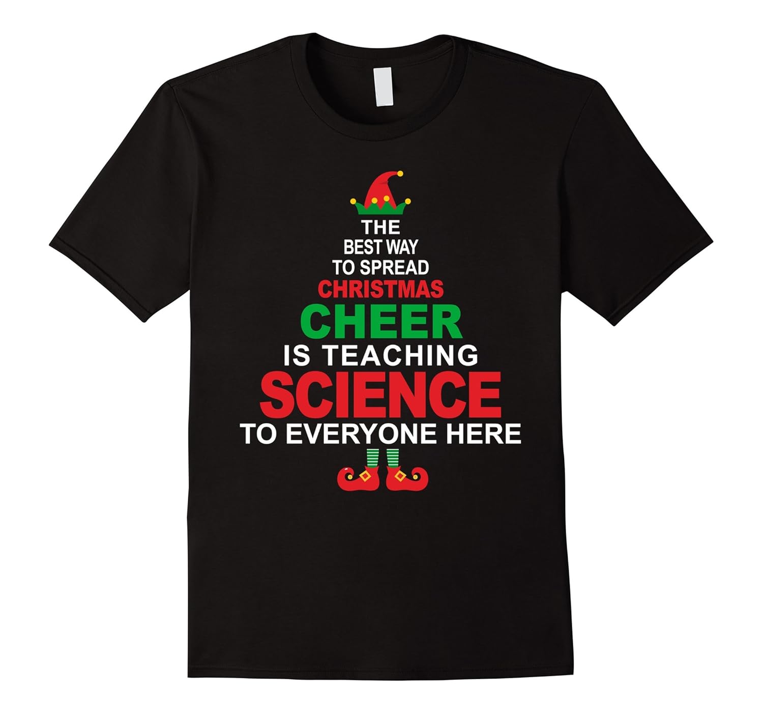 Funny Science Teacher Christmas Cheer T-Shirt-ANZ