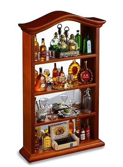 Reutter Porzellan Miniaturen - Barschrank mit Spiegelrückwand schön