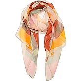 YOUR SMILE Ladies/Women's Lightweight Floral Print/Solid Color mixture Shawl Scarf For Spring Summer season (202)