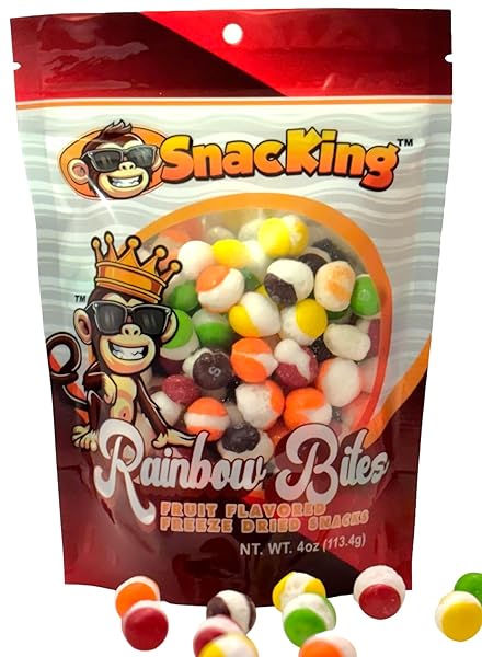 SNACKING RAINBOW BITES FRUIT FLAVORED – FREEZE DRIED CANDY (4 OZ)