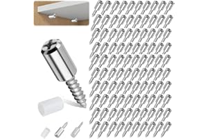 OFY ONLY FOR YOU Self-Tapping Screws Cabinet Laminate Support,2024 New Shelf Pegs Pins with Non-Slip Sleeve, Shelf Pegs for Shelves, Shelf Support Pegs for Furniture Bookcase Shelf Cabinet Closet (100)