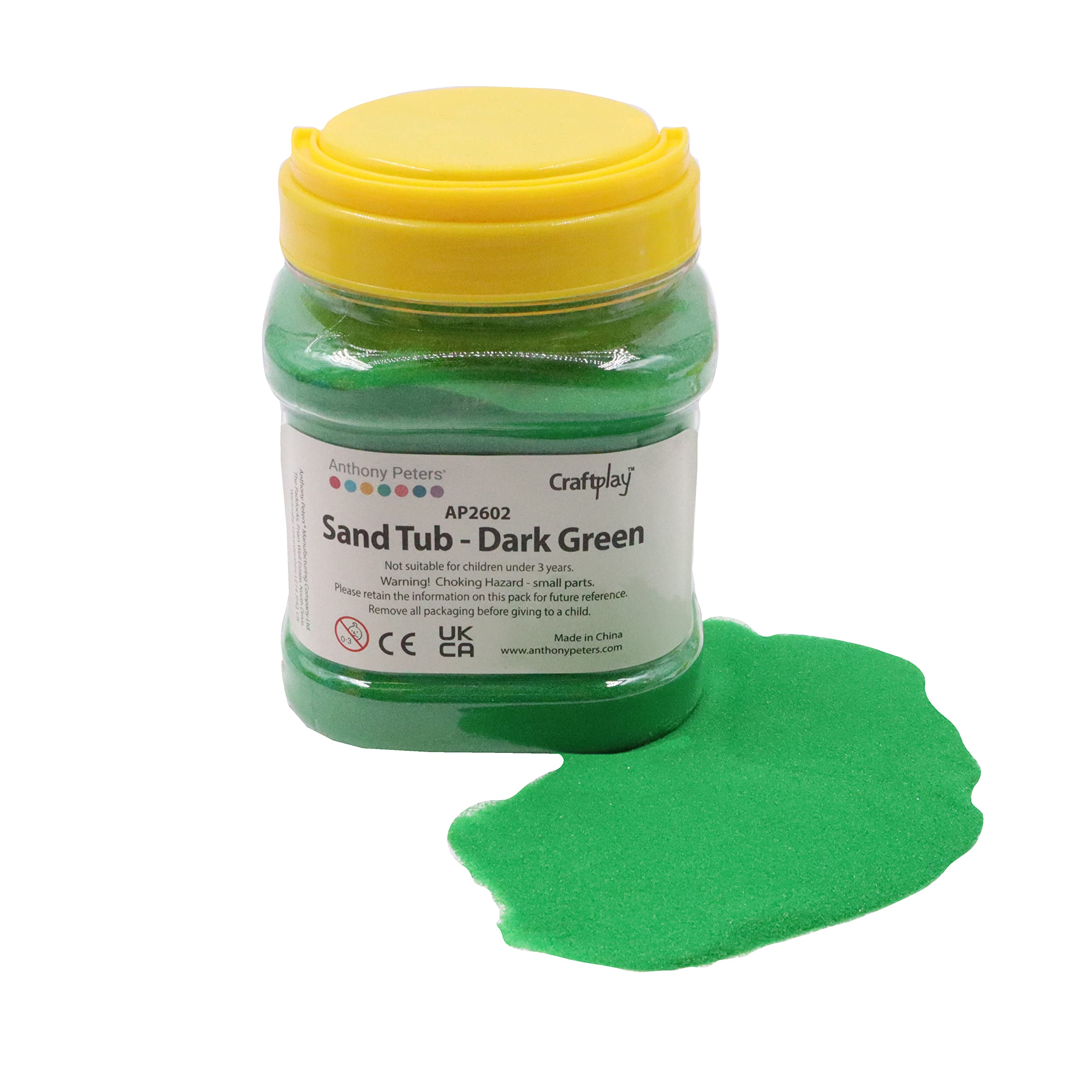 Craftplay Coloured Sand | Sand Art | 1 KG Tub | Free Flowing Sand | Dark Green