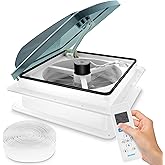 Kohree 14" RV Vent Fan 10 Speed Reversible: 12V Super Quiet RV Roof Vent Fan for Camper Trailer Bathroom, RV Exhaust Fan with