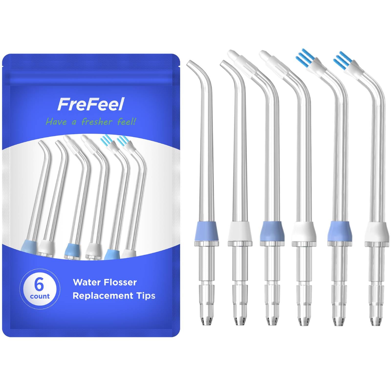 Photo 1 of Replacement Heads for Waterpik Water Flosser (2 Classic Jet Tips & 2 Orthodontic Tips & 2 Plaque Seeker Tips)
