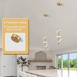 Vloitgol Spiral Led Pendant Light Fixtures, 5500K