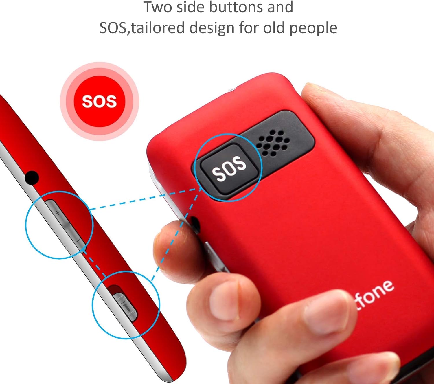 artfone C10 Big Button Mobile Phone for Elderly, Senior Flip Mobile ...