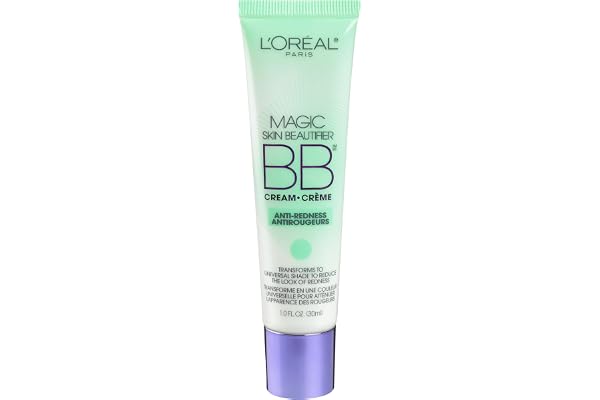 L'Oréal Paris Magic BB Cream, Makeup Primer, Skin Beautifier, Anti-Redness, 4-in-1 Ultra-Light Lotion, Anti-Redness, 30 mL
