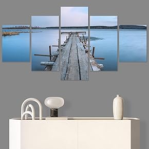 SIGNWIN 5 Panel Canvas Wall Art Modern Art...