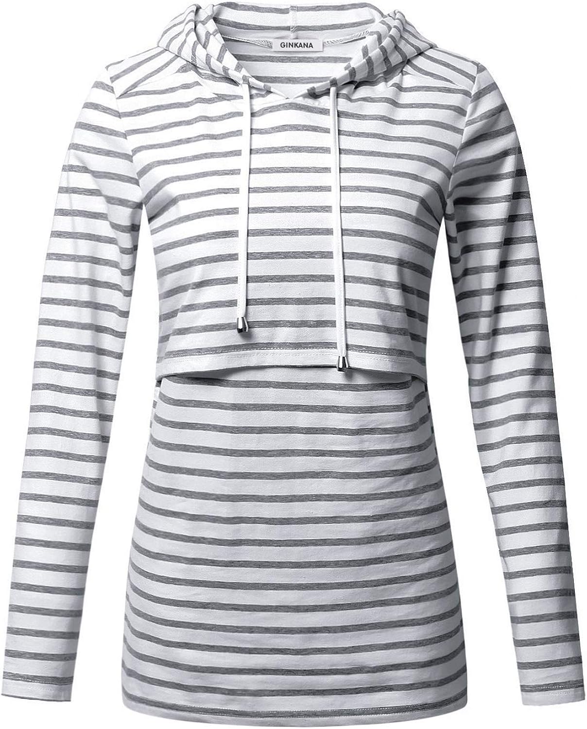 GINKANA Women's Nursing Hoodie Sweatshirt Long Sleeves Breastfeeding Maternity Tops Casual Clothes at  Women’s Clothing store