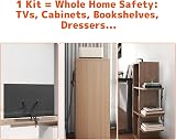 PUTORSEN TV & Furniture Anti-Tip Straps 200kg No-Drill Clamp Wall Mount view 8