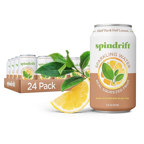 SPINDRIFT SPARKLING WATER, HALF TEA & HALF LEMON...