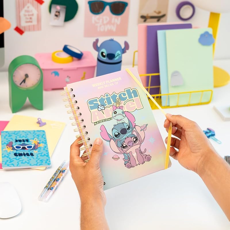 Hausaufgabenheft 2026 2027 Disney Stitch - Schulkalender Schülerkalender Studienplaner Wochenplaner - Terminplaner 2026 2027 A5 - Stitch Schul Sachen Merch Geschenke zur Einschulung