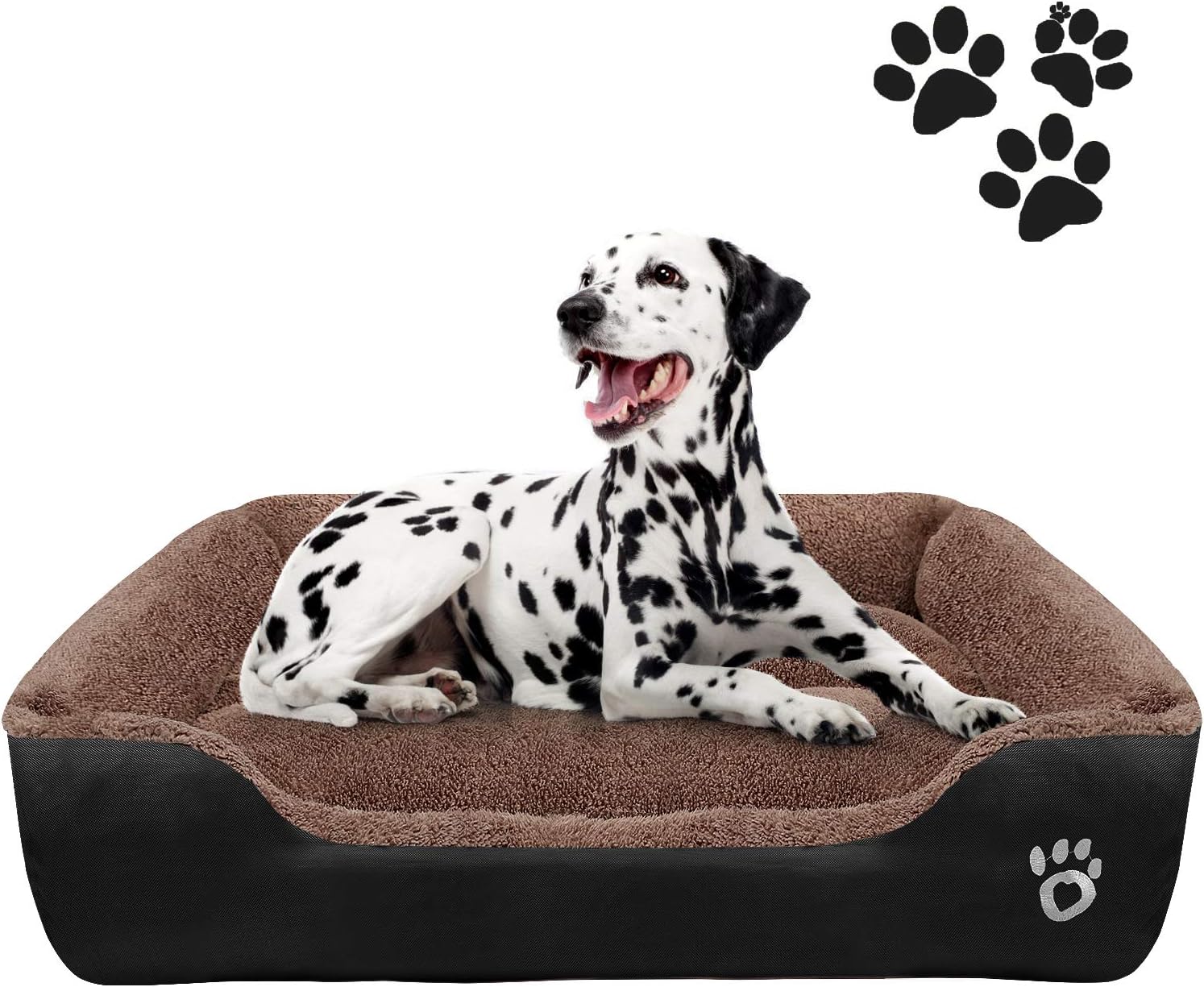 FAREYY Dog Bed with Removable Covers - Pet Bed for Medium Dogs (XXL-Large for Large Dogs), Soft PP Cotton Stuffing Bolster Couch, Sleeping Orthopedic Bed with Nonslip Bottom
