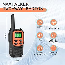 MaxTalker Walkie Talkies for Adults,Rechargeable