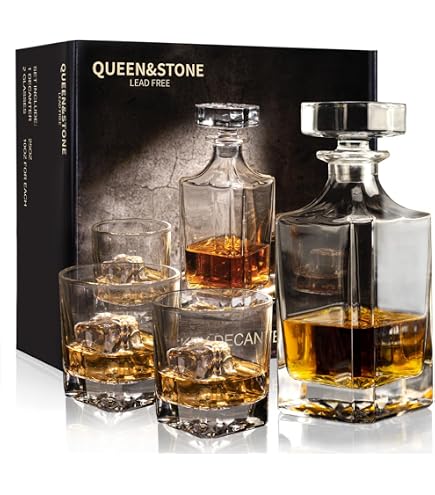 Set Carafe Et Verres Royal Doulton - Cristal Transparent - 1 Décanteur 75cl + 6 Verres 25cl