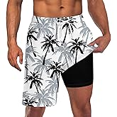 UNICOMIDEA Men Swim Trunks with Compression Liner 9 Inch Long Board Shorts