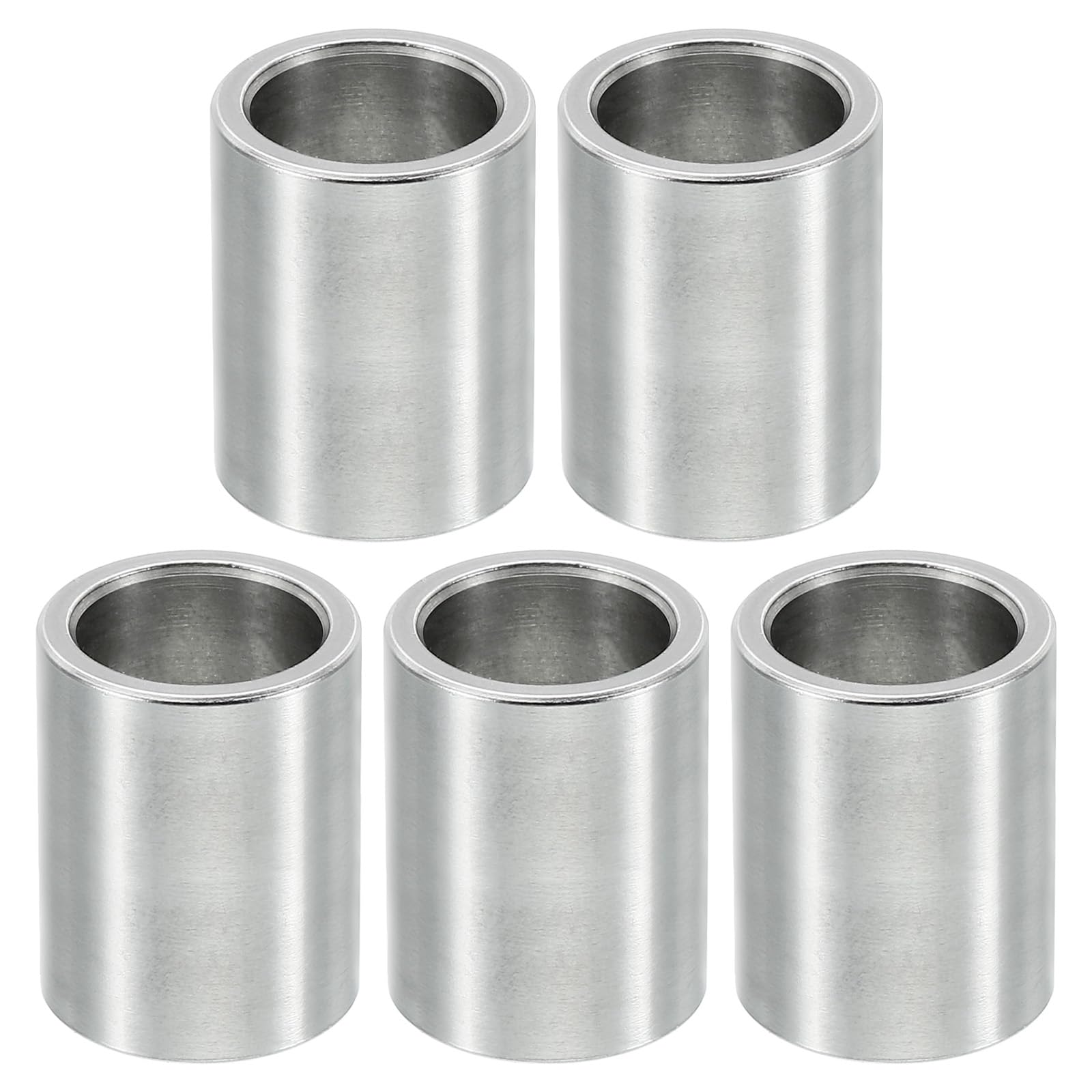 PATIKIL M12 Stainless Steel Spacers, 5 Pcs Metal Spacer Stainless Steel 12.2mm ID x 16mm OD x 20mm L Spacers Screw Standoff for 1/2" or M12 Screw
