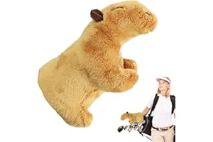 Plush Golf Club Covers - Cartoon Capybara Head Covers for Woods,Driver Headcover for Extra Club Protection, Golf Accessories 