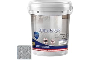 Epoxy Colored Sand Floor Paint, 1.5L for 1 Square Meter, Self Leveling High Gloss Epoxy Coating with Marble Effect, Waterproo