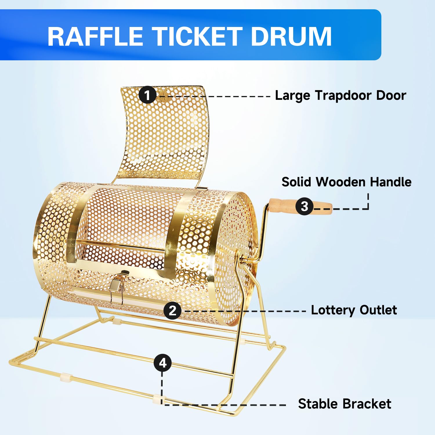 Spining Raffle Machine Mua GSE Games & Sports Expert Raffle Drum, Professional Brass Raffle ...