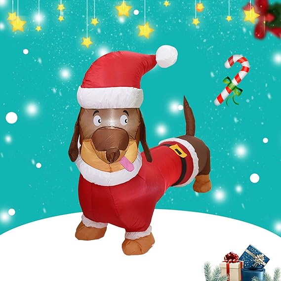 inflatable dachshund christmas decoration