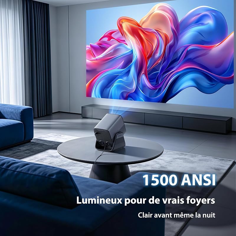Vidéoprojecteur 1080P HDR10+, Mémoire de 32 Go【Apps intégrées】