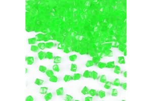 Oubest 300Pcs Small Glow in The Dark Rocks Garden Pebbles Fish Tank Decorations Stones Aquarium Gravel Garden Planter Rocks-Green