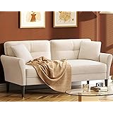 Kidirect 69" White Velvet Couch, 𝟐𝟎𝟐𝟑 𝐍𝐞𝐰 Couches for Living Room, Comfy Sofas for Living Room 3min No Tool Fast Assem