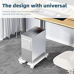 CABTE Adjustable Computer Tower Stand, Mobile CPU