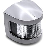 TRUE MODS White Masthead LED Marine Boat Navigation Light | USCG Approved, for Fishing Boat Yacht Pontoon, 2 Nautical Mile Visibility, IP67 Waterproof, Corrosion Resistant Chrome ABS