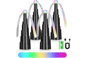 LEOFI Fly Fans for Tables, Bug Fans, Food Fan,Tabletop Fan Rechargeable Soft Holographic Blades for Picnic, Party, Outdoor&Indoor Dining,4pack