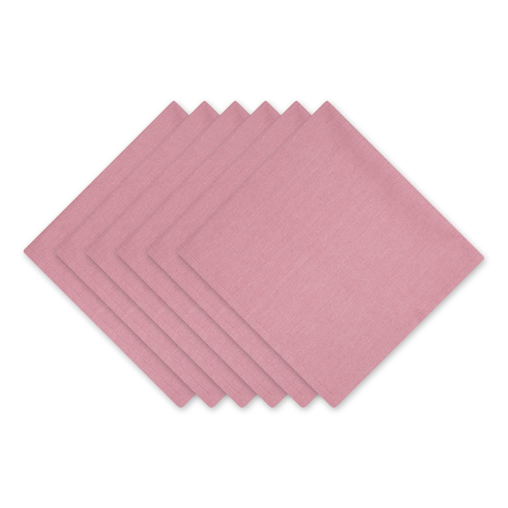 DII Solid Napkin Set Collection, 20x20, Rose, 6 Piece