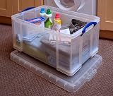 Really Useful Box 48 Litre Clear Pack of 3 Storage Boxes view 6