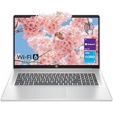 HP High-Performance 17.3" Laptop, 17.3" HD+ Touchscreen, 8-Cores Intel i3-N305, 8GB RAM, 128GB eMMC + 512GB PCIe SSD, Webcam, HDMI, Numeric Keypad, Wi-Fi 6, Windows 11 Pro, Silver