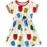 Harry Potter Dress Girls Clothes Gryffindor Hedwig Owl Print Short Sleeves Sun Dress Summer Casual for Teen Girls Size 5-12Y